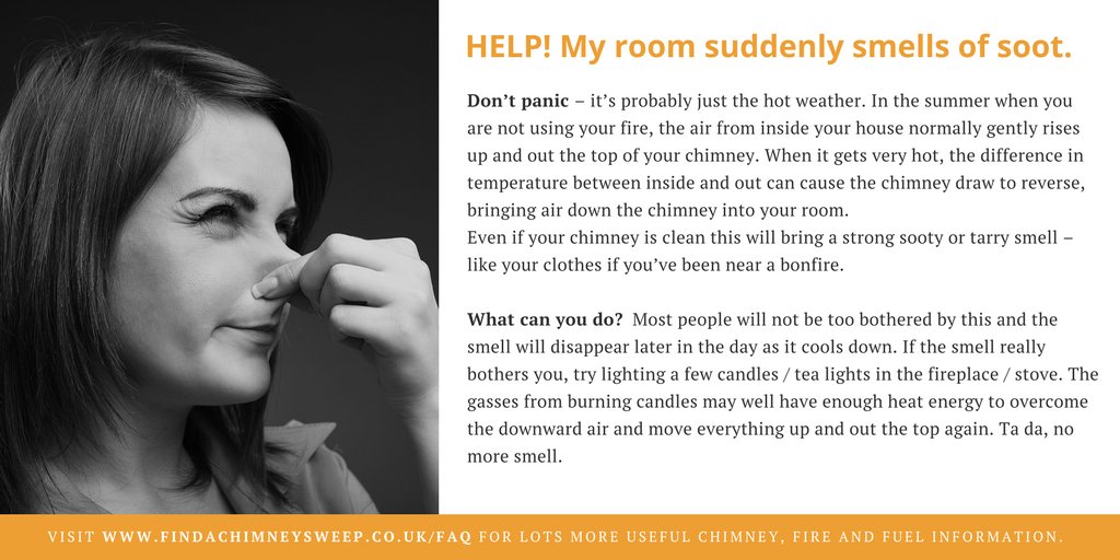 HELP! My room suddenly smells of soot. What’s gone wrong?