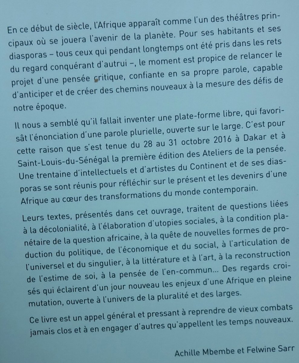 alex_gnonhoue's tweet photo. "#lire, #créer...#décrypter...#interroger notre âge...; #réhabiliter l'acte même de #penser, une forme d'errance, condition de la surprise." https://t.co/mDjaGeAEL8