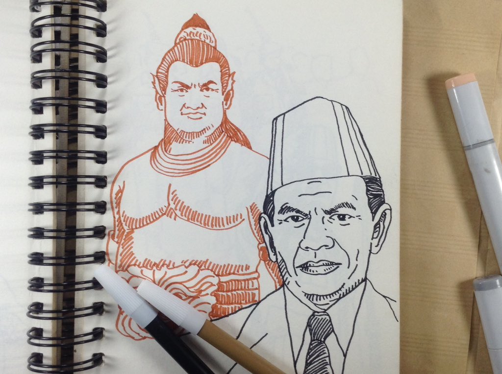 30 Ide Keren Sketsa Gambar  Gajah  Mada  Tea And Lead