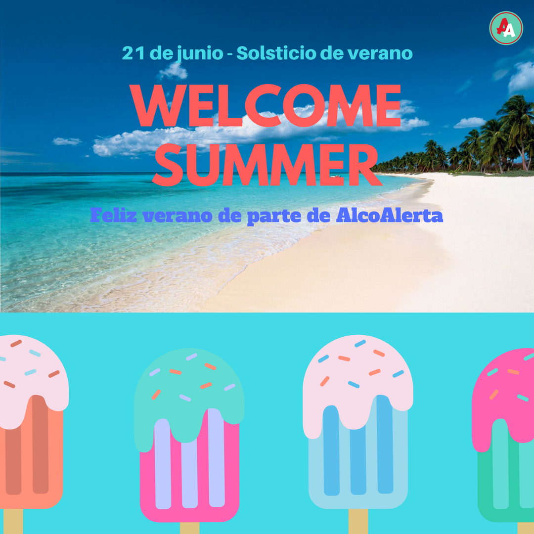AlcoAlerta's tweet photo. WELCOME SUMMER!! Feliz verano de parte de #AlcoAlerta
#SolsticioDeVerano #WelcomeSummer https://t.co/aBmRwFdF28