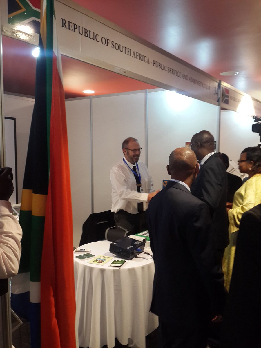 PrimatureRwanda's tweet photo. PM @amurekezi touring South Africa &amp; Kenyan stands after opening the #Africa Public Service Day Conference  at KCC in Kigali #Rwanda https://t.co/2XZk99iYOQ