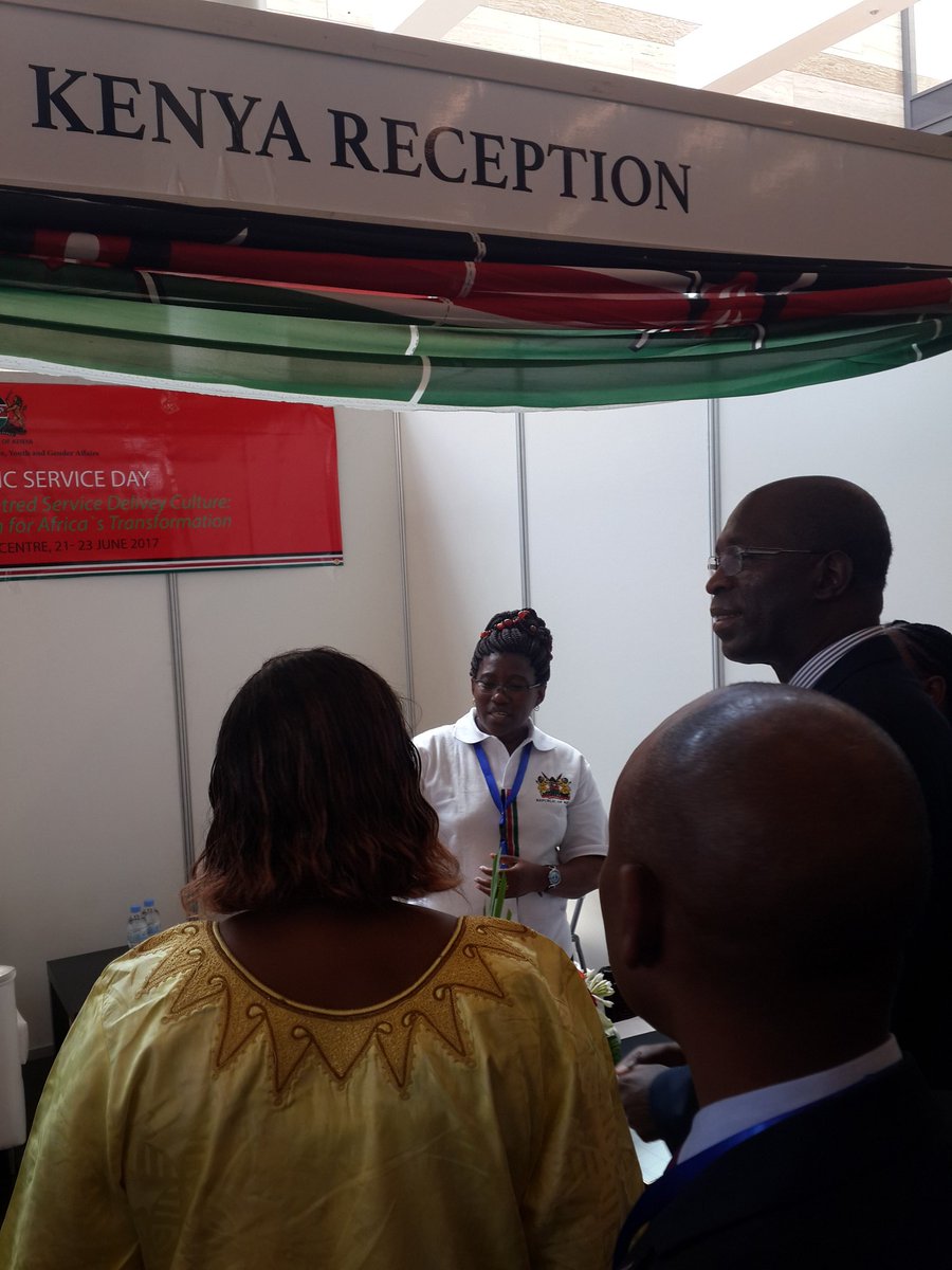 PrimatureRwanda's tweet photo. PM @amurekezi touring South Africa &amp; Kenyan stands after opening the #Africa Public Service Day Conference  at KCC in Kigali #Rwanda https://t.co/2XZk99iYOQ