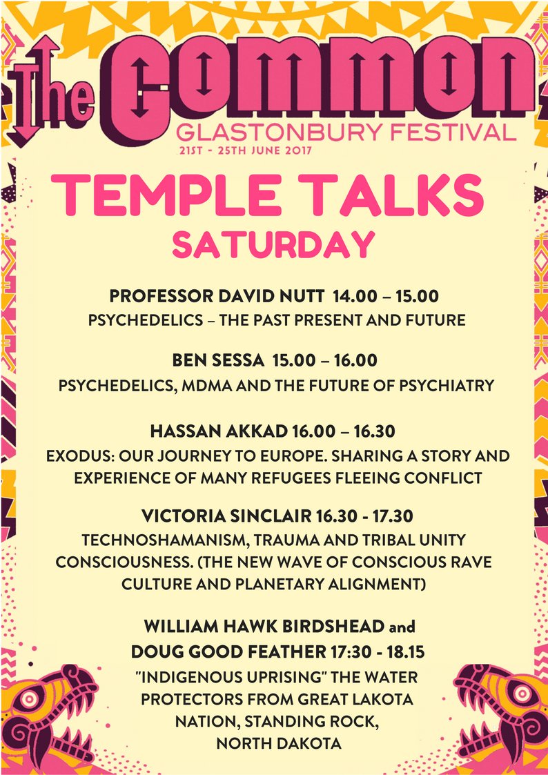 GlastoTheCommon's tweet photo. The time is now Commoners! Catch some shade and soak up some knowledge with our #TempleTalks https://t.co/E57Miso42b