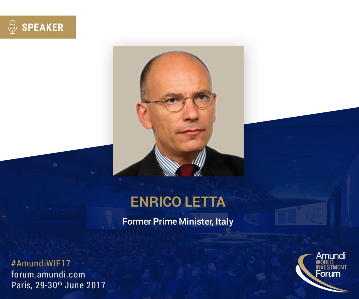 FrdricPascal's tweet photo. Don’t miss the conversation with Enrico Letta on 29 – 30th June! Meet all #AmundiWIF17 speakers on https://t.co/HK7kDLSWkb https://t.co/fnI03L2dMX