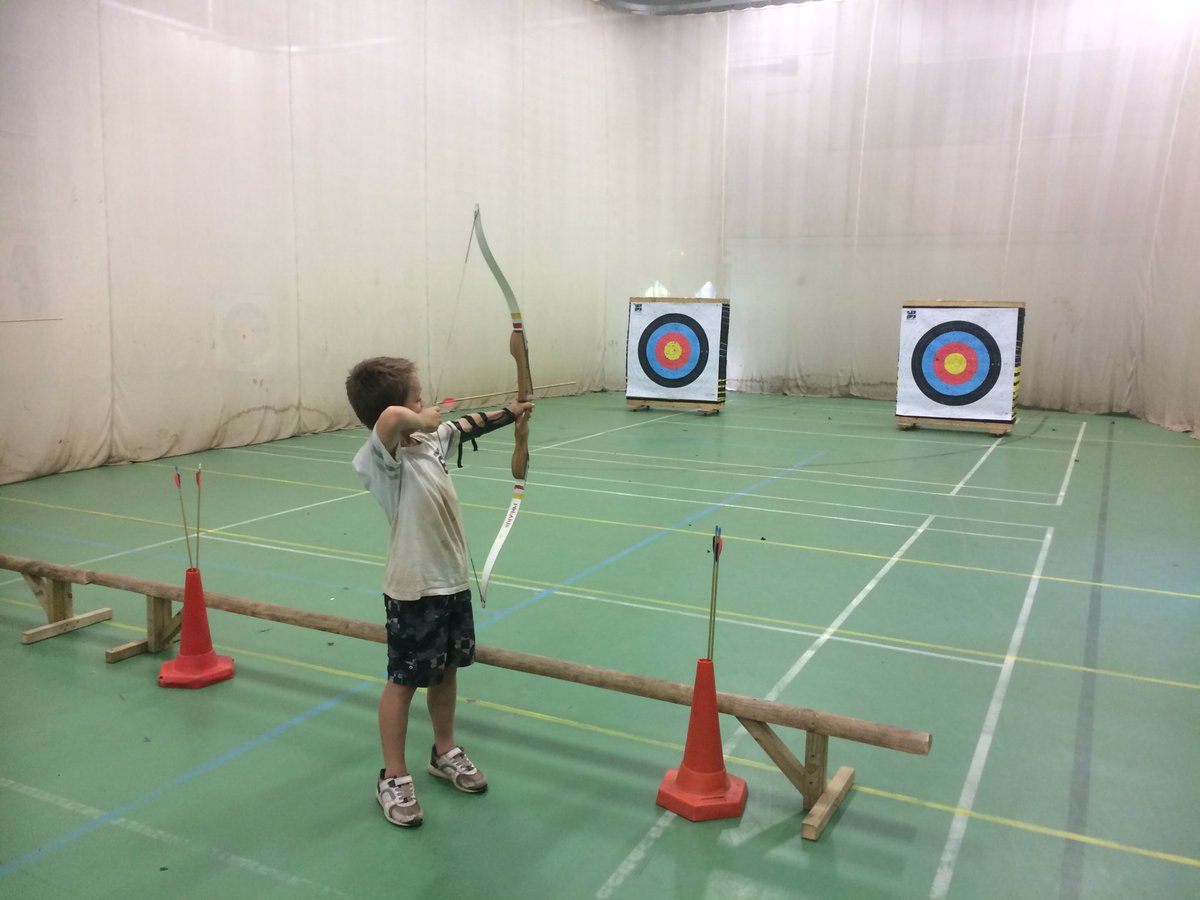 AwbridgePrimary's tweet image. Archery! (Thankfully indoors)