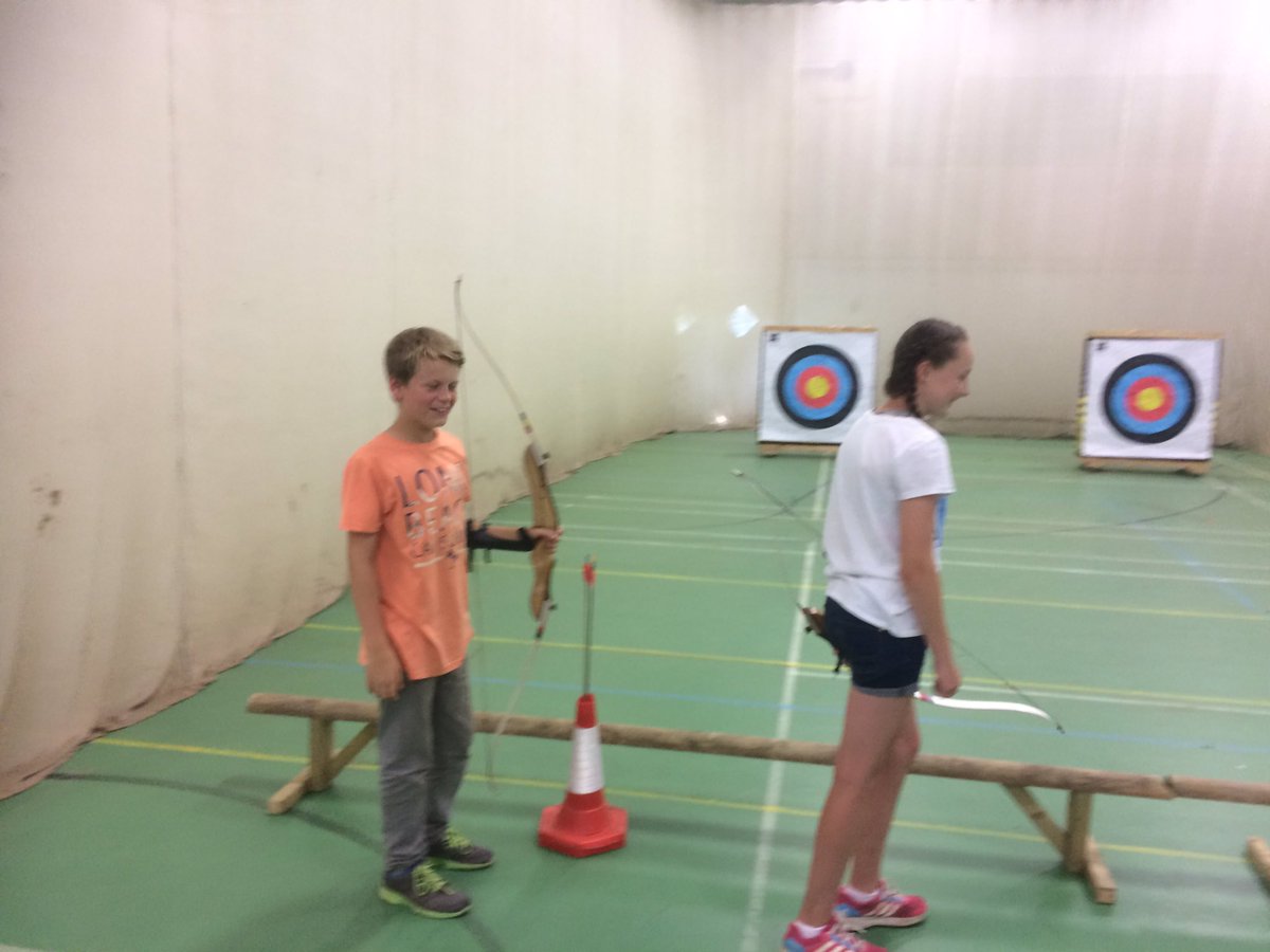 AwbridgePrimary's tweet image. Archery! (Thankfully indoors)
