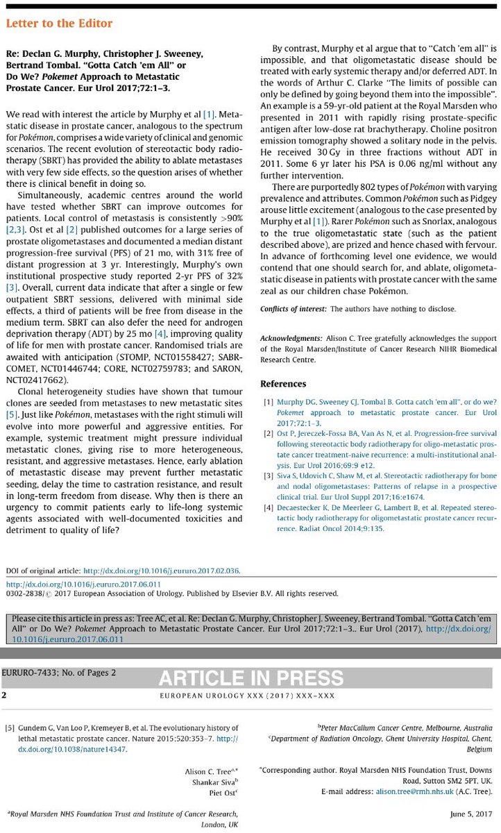 dr_jonathant's tweet photo. Oligometastatic #prostatecancer: The flip side of the coin via @alison_tree https://t.co/wVMlUT6LdG #radonc #pcsm #pokemet https://t.co/B349fwqqGS