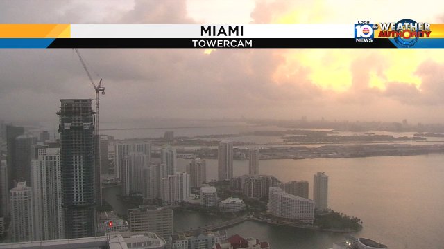 First sunrise of Summer! Cloudy skies with some showers greeting your this morning. Watch Local10. https://t.co/aobzCVZIV8