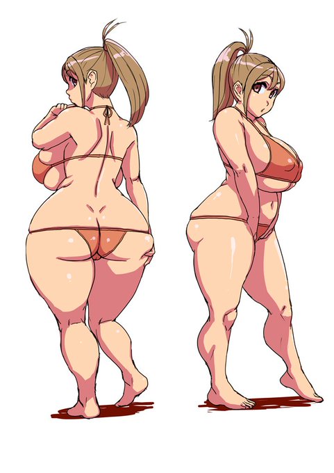 何回か描いてた時期もあったけど名前も特になかったので自分の中ではケツデカ子と呼んでました 