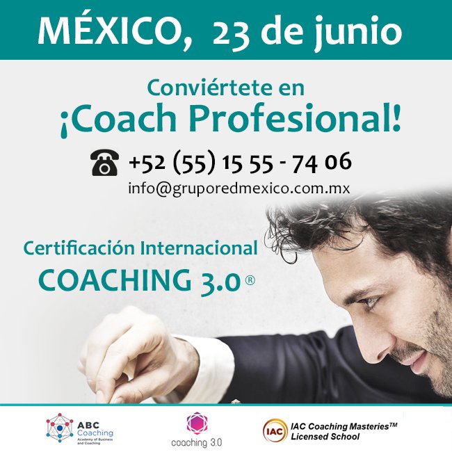 REDConsultingOk's tweet photo. Conviértete en Coach Profesional #México, 23 de junio. https://t.co/OTH6VtPvtw