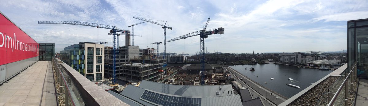 BrianOM_7's tweet photo. Despite the rainy start, the #sunpocalypse appears to be starting @AccentureDock #grandcanaldock https://t.co/MFmngWjWD2