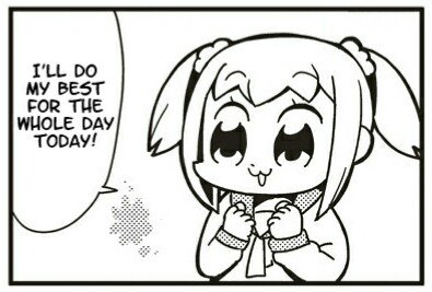 父の墓善 ポプテピ英語講座 今日も1日がんばるぞい は英語だとこんな感じになります 2枚目は がんばるぞい の部分