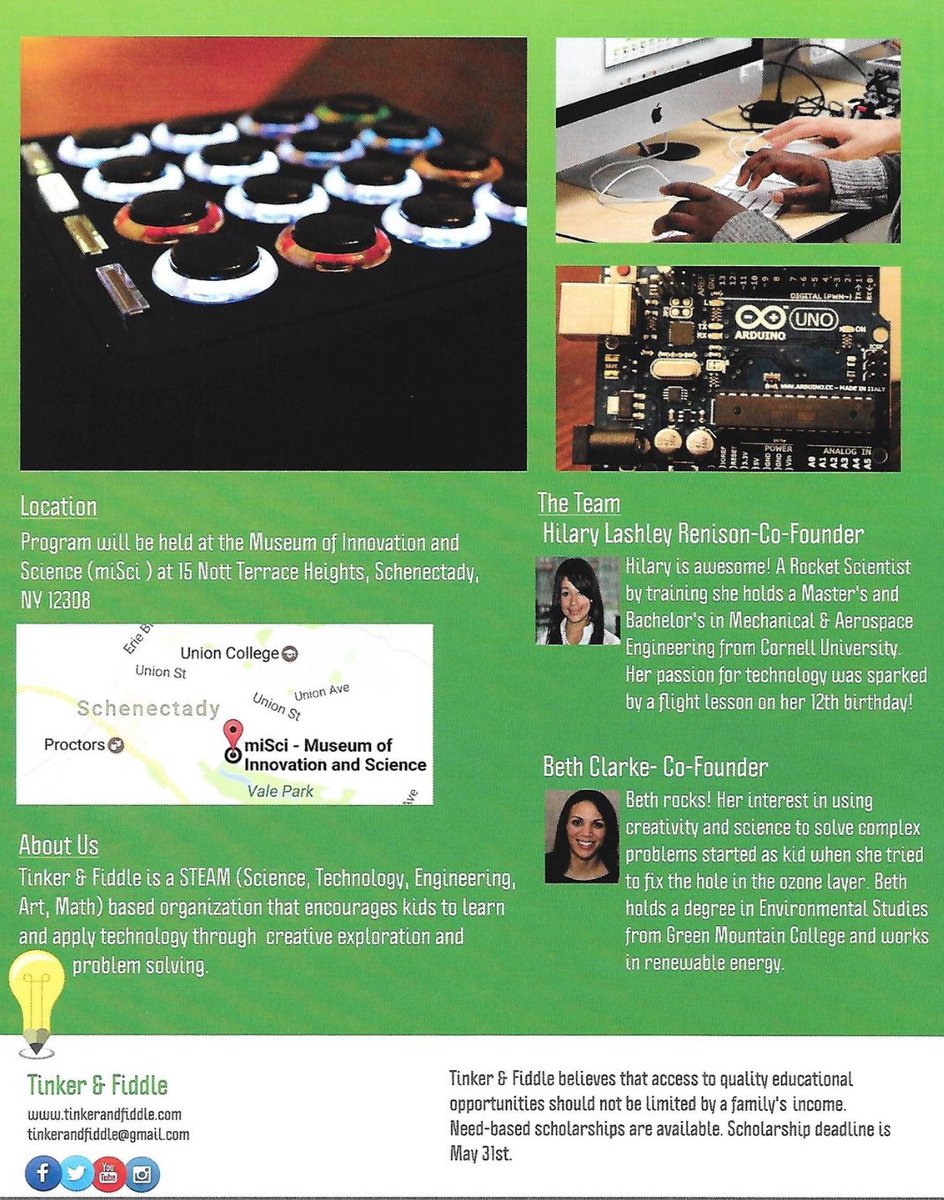 TinkerFiddle's tweet image. So excited to launch Tinker &amp;amp; Fiddle this summer in the Capital District @miSciNY! Rolling selection process. Submit your application today