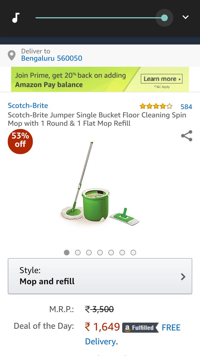Yeshjain's tweet image. @amazonIN you are showing two prices for same product. The home Page shows one Price and product pave shows different price. #AmazonCheating