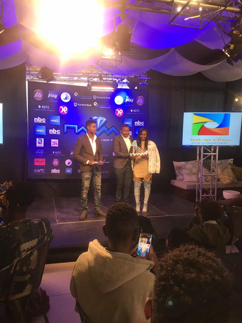 Namibia_F_C's tweet photo. The NFC sponsored the Best Music Award at the @namibianawards congratulations to @Oteya_Namibia #NAMAs2017 #NAMAsPrizeGiving https://t.co/byUacX5YPk