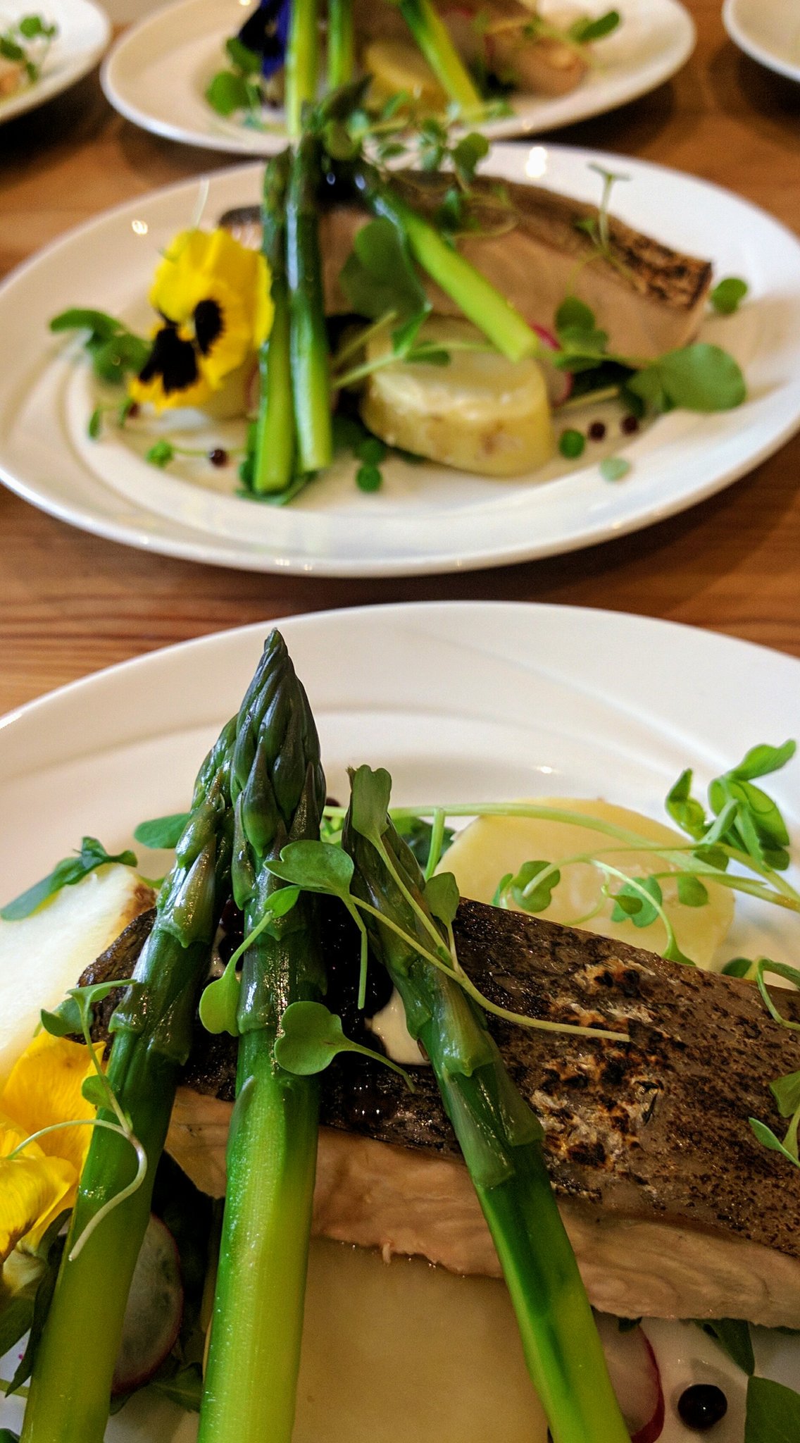 John Harpham on Twitter "Poached Salmon with Asparagus, Jersey Royals