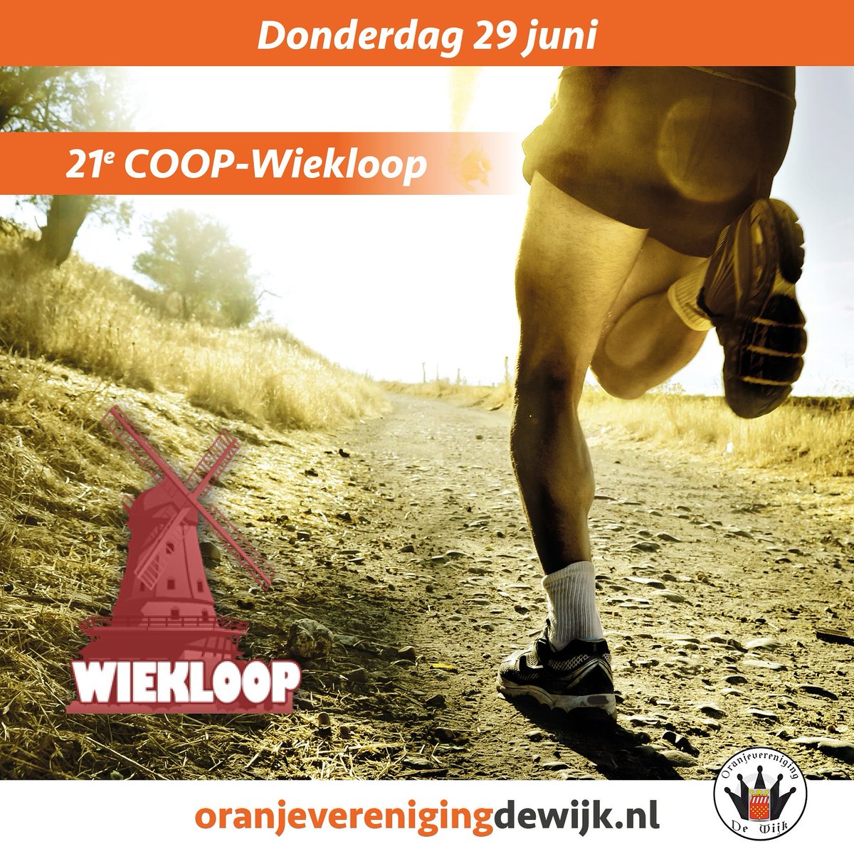 Donderdag 29 juni <a href="/Wiekloop/">Wiekloop</a> over landgoed Dickninge info oranjeverenigingdewijk.nl #dewijk #hardlopen 5 en 10 km