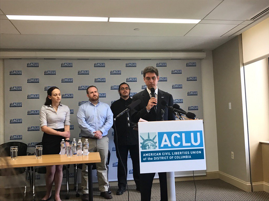 kristinywright's tweet image. ACLU announces misconduct lawsuit against D.C. Police on behalf of four Inauguration Day protesters @nbcwashington