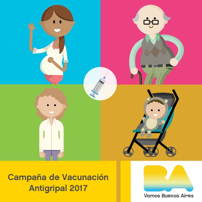 BASalud's tweet photo. Embarazadas, puérperas, mayores de 65 años, menores de 2, personal de salud y personas c/factores de riesgo deben vacunarse contra la #gripe https://t.co/5Gb29owZUl