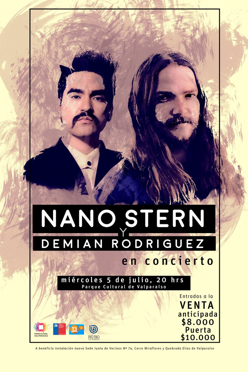 parquecultural's tweet photo. @nanostern con #DemianRodriguez en concierto el próximo 5 de julio en el Parque RT @MusicadelSur @jcoulon @inti_illimani @patmontero https://t.co/7n98wAiMvD