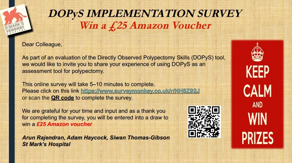 #BSG2017 If your a trainer/trainee. We would like to know your experience of using DOPyS. It should take 5-10 mins.
surveymonkey.co.uk/r/NH8Z92J