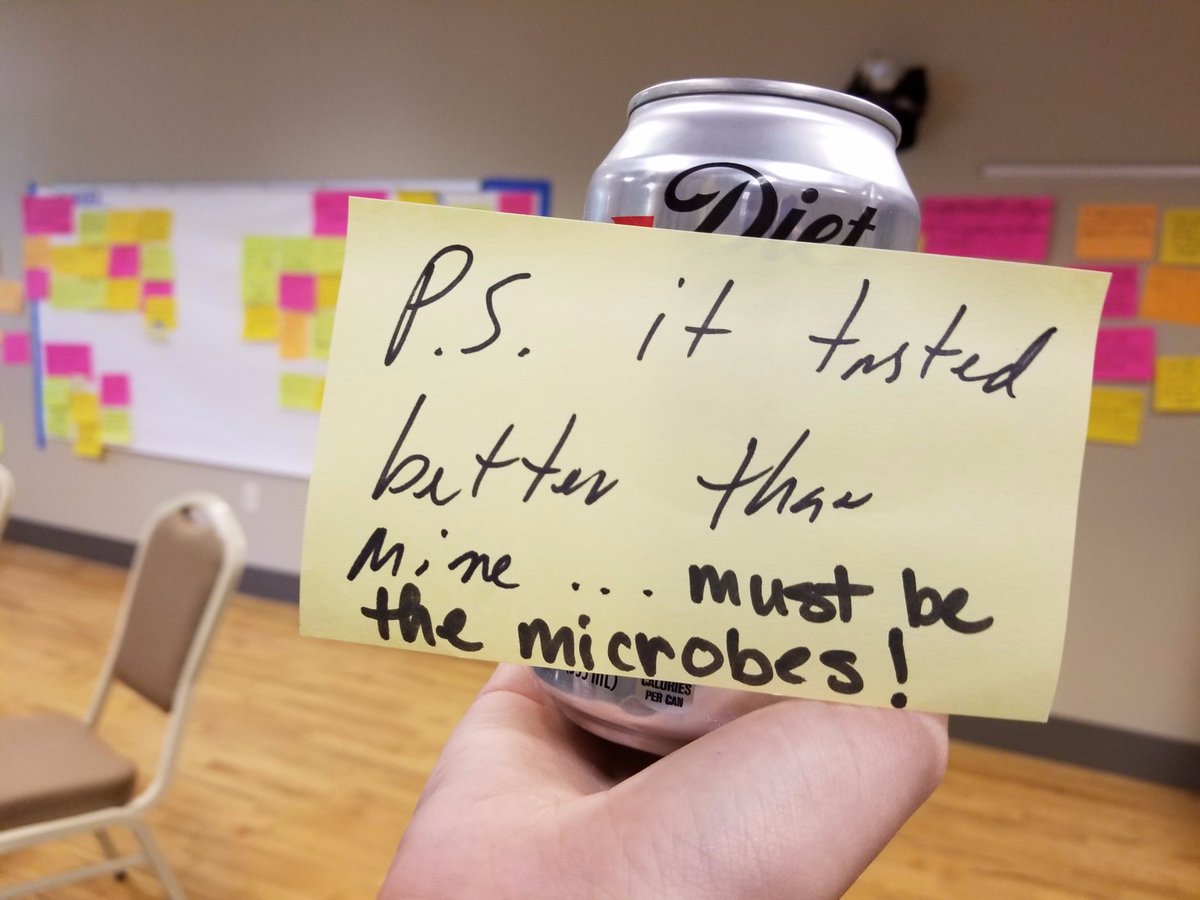 biodatascilab's tweet photo. You know they have #microbiome on their mind when your every explanation involves them #DSIL2017 #DataScience #innovationlab https://t.co/Hm6plrVotV