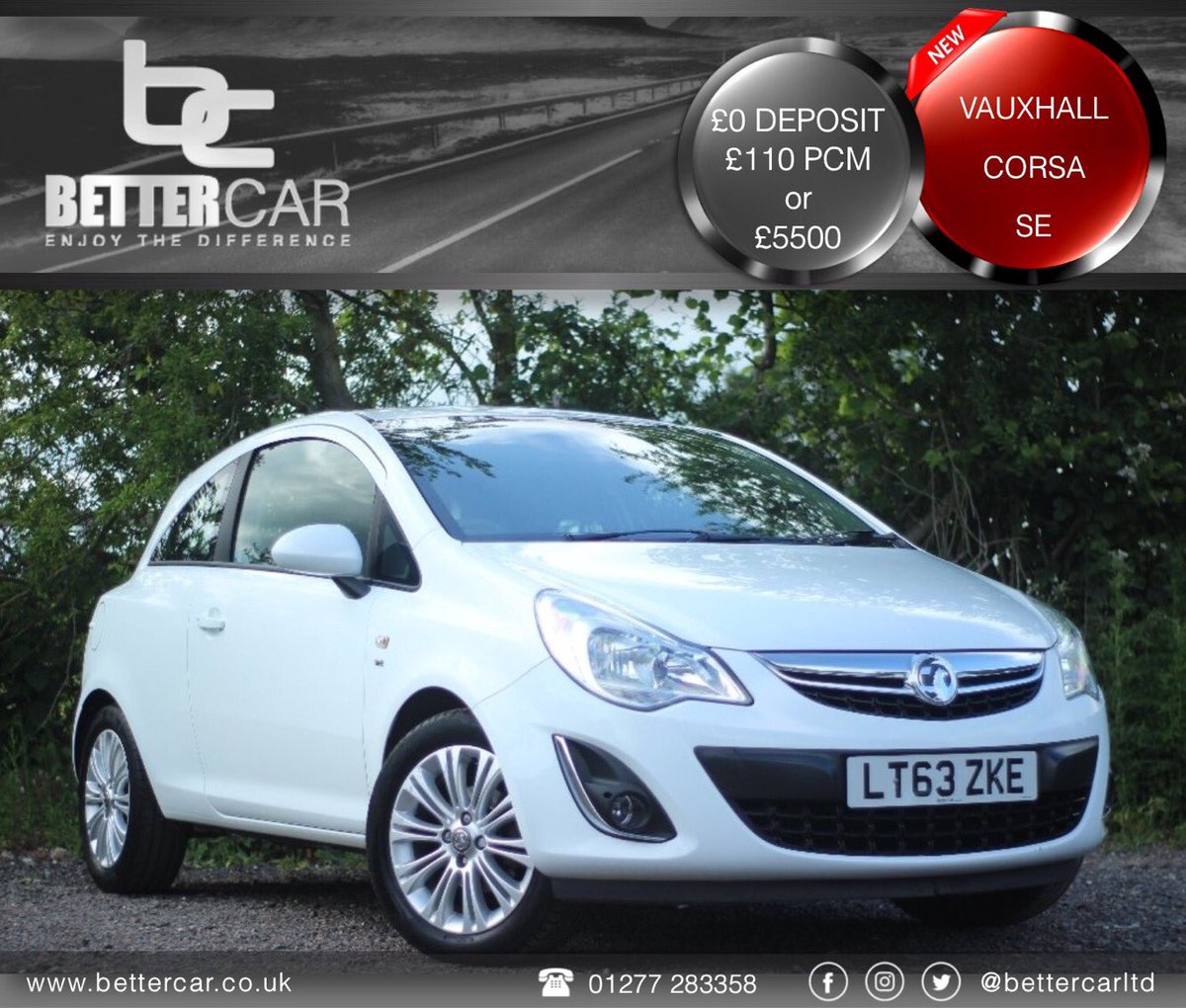 bettercarltd's tweet photo. NEW STOCK JUST IN!! VAUXHALL CORSA SE AUTO!! HEATED SEATS AND STEERING WHEEL!!
£0 DEPOSIT £110 PCM or £5500 
T&amp;C's APPLY.
📞01277 283358 https://t.co/uMRNirVXag