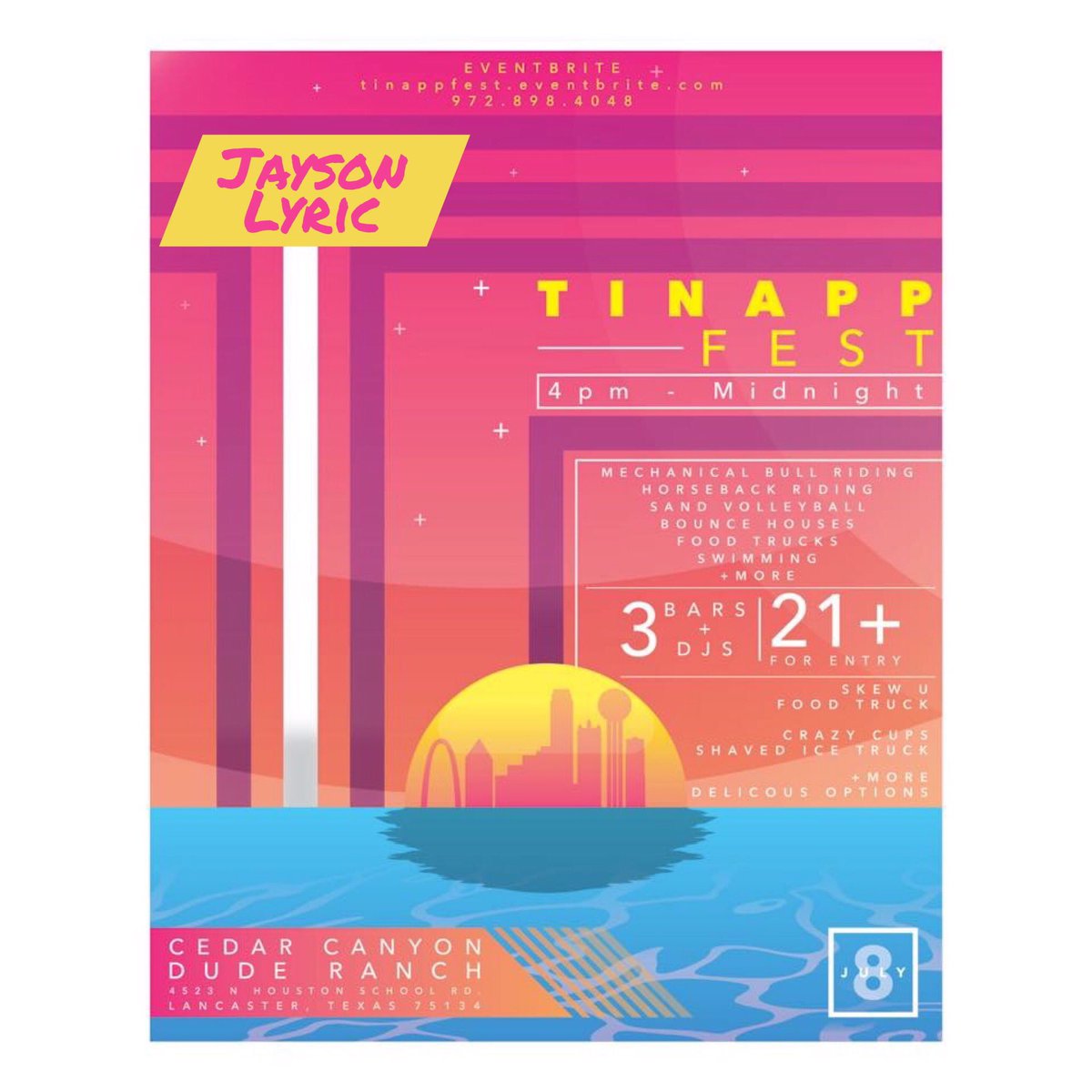 JaysonLyric's tweet photo. #TINAPP + #LYRICSHOW July8th 

retweet! 🙏🏾 https://t.co/LrxglHlfeN