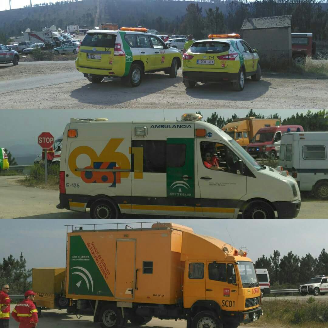 Plan_INFOCA's tweet photo. Los recursos de la @JuntaInforma enviados al gran incendio de Portugal toman posiciones en el puesto de mando situado en #Góis, #Coímbra https://t.co/u3GWMbwFIp