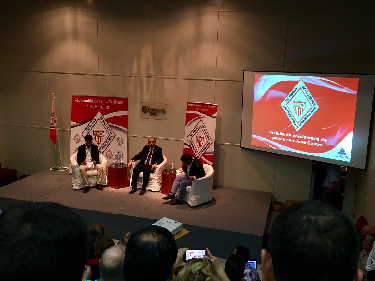 Presentes en la Tertulia de Presidentes de Peñas con José Castro <a href="/fpsevillistas/">F. Peñas Sevillistas</a>