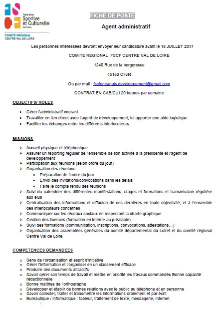fscfcentre's tweet photo. #Offredemploi #Emploi Le comité régional FSCF Centre-Val de Loire cherche un #agentadministratif en CAE/CUI 20h/semaine ⬇️
#CAE #CUI #FSCF https://t.co/8NByB4oMCC