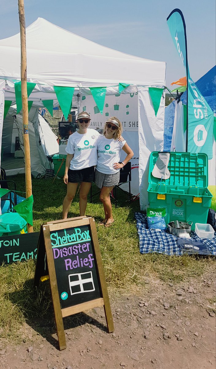 ShelterBox's tweet photo. Hello @GlastoFest! Come say hi to us in Green Futures & find out where we're currently deployed in the world #Glasto2017 #heatwave #bringice https://t.co/3L5riVZZQD