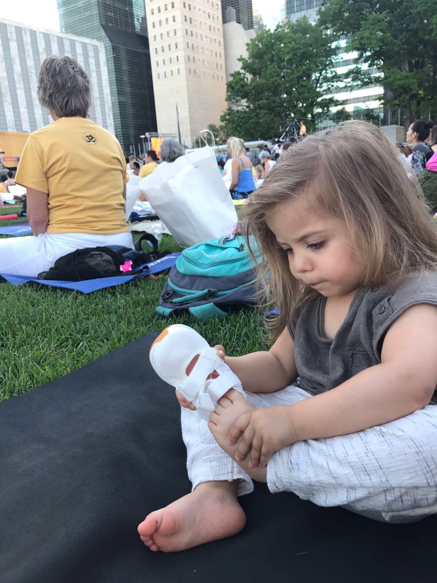 ambkcsingh's tweet photo. And then we were ready to go home. After all she's just two &amp; a quarter yrs old. Happy Yoga Day everyone. https://t.co/eGTJFZZiQi