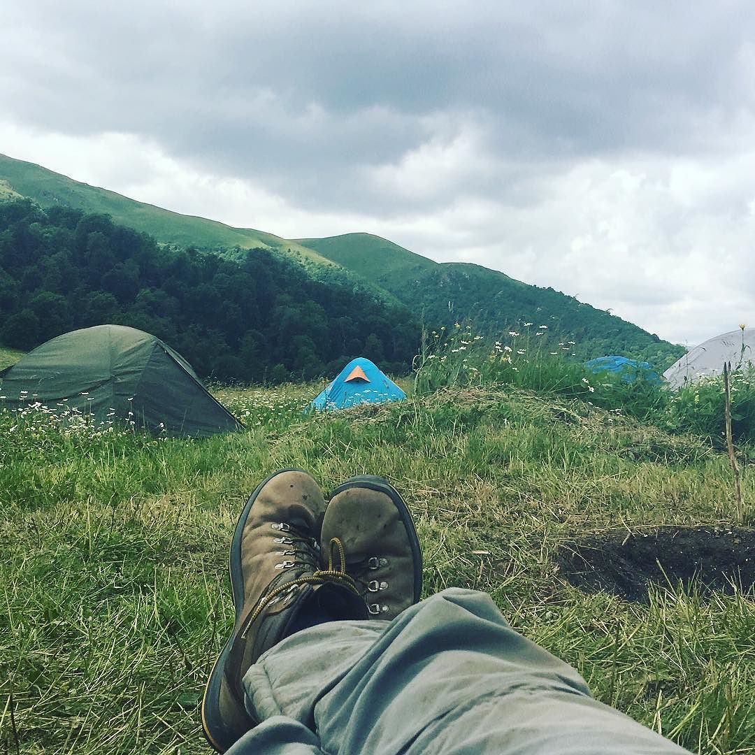 My office for the morning. Camp security guard on the #transcaucasiantrail #armenia #toughgig #nappingonthejob