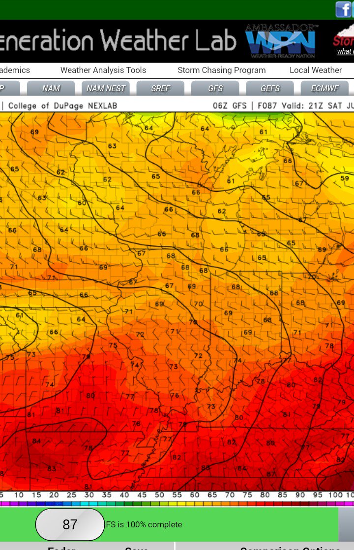 rherrin828's tweet photo. Saturday looks like a beautiful day in the Midwest for some outdoor #hamradio #arrlfd17 just a slight chance for rain but who cares! Temp/Dp https://t.co/slKQuEadNm