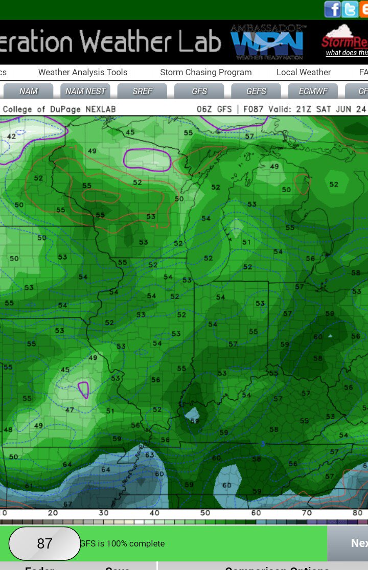 rherrin828's tweet photo. Saturday looks like a beautiful day in the Midwest for some outdoor #hamradio #arrlfd17 just a slight chance for rain but who cares! Temp/Dp https://t.co/slKQuEadNm