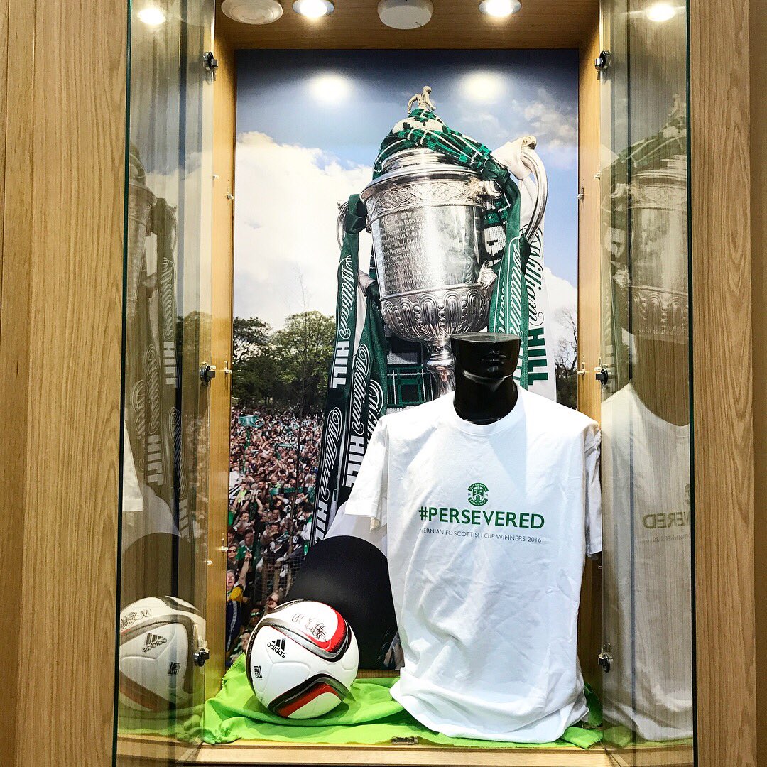 HibsTrust's tweet image. 🏆 | Did you get the chance to see the new Scottish Cup winners display in the board room at our Open Day? We'd love to know what you think!