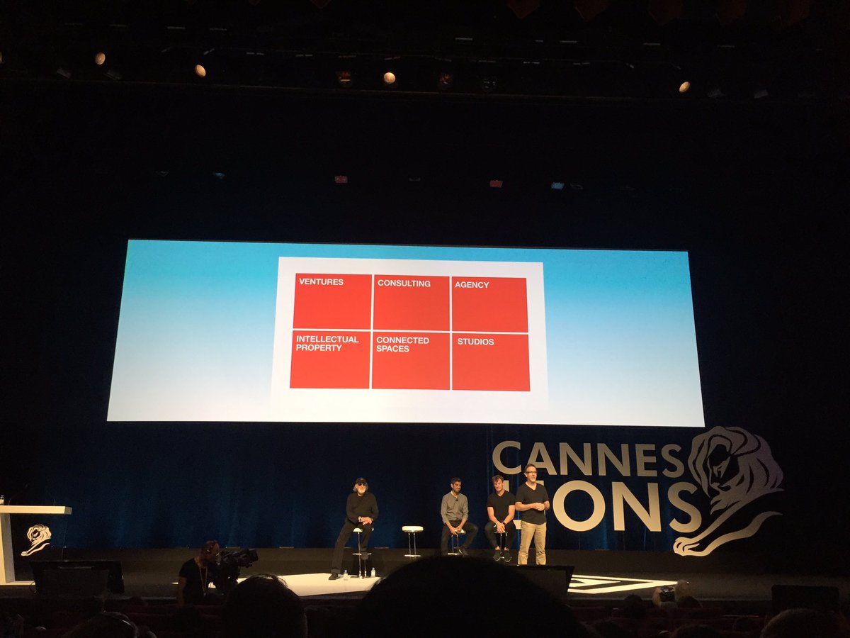 Attending a great speech by <a href="/RGA/">R/GA</a> on disruptive innovation in business at #CannesLions. Great insights and amazing speakers 👏🏻