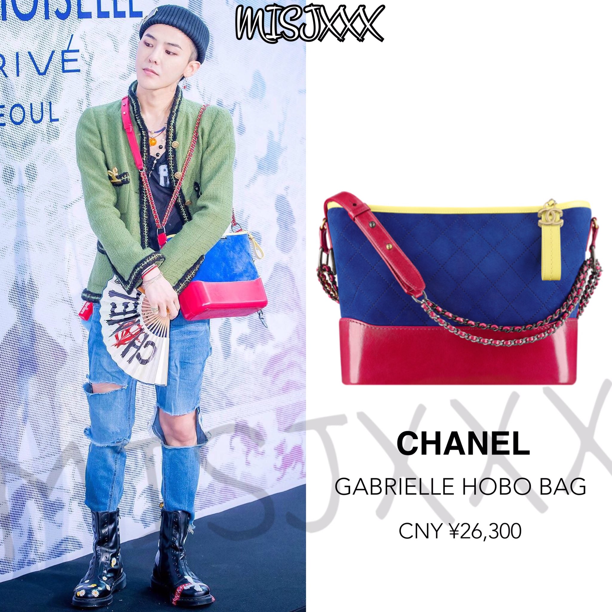 GDSTYLE on X: #GDStyle 👉#CHANEL 'S GABRIELLE HOBO BAG.(CNY ¥26,300)  #gdragon #gd  / X