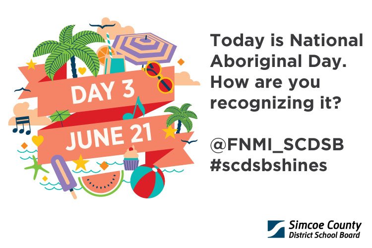 Simcoe County District School Board (@scdsb_schools) on Twitter photo Day 3 of #SCDSBshines. Share how you/your school is recognizing National Aboriginal Day today. <a href="/FNMI_SCDSB/">SCDSB_IndigenousEd</a> Day 3 of #SCDSBshines. Share how you/your school is recognizing National Aboriginal Day today. <a href="/FNMI_SCDSB/">SCDSB_IndigenousEd</a>