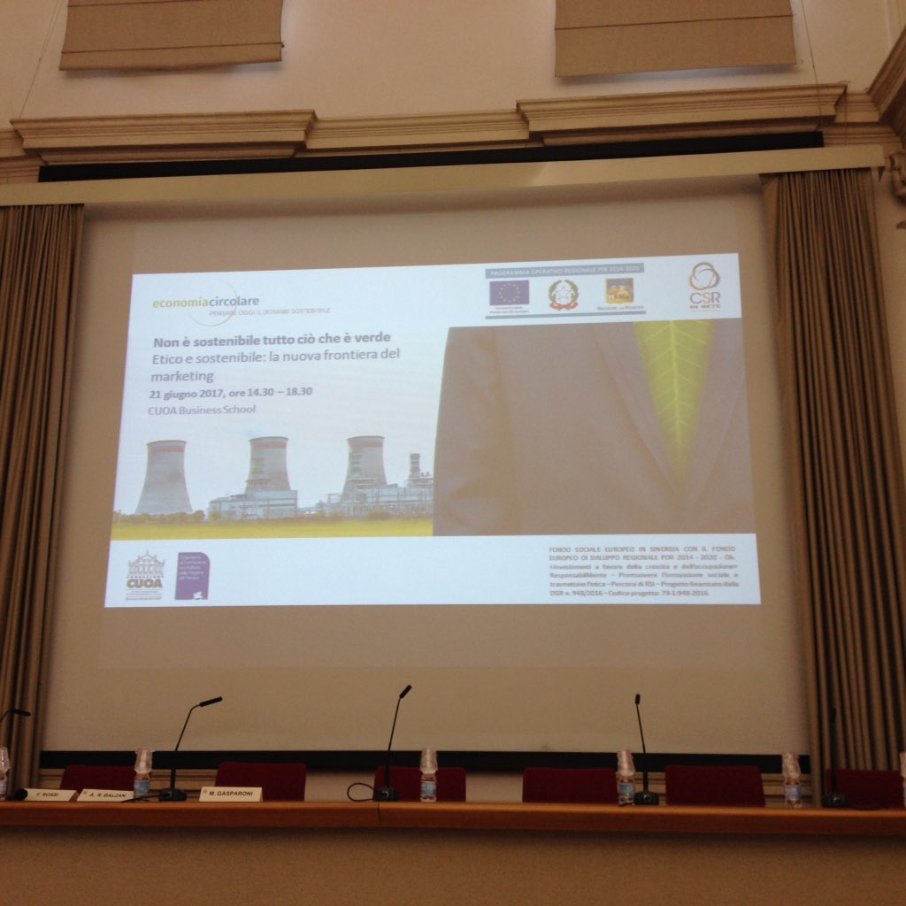 #economia #circolare #CUOA #business #school ... Al via il seminario: non è #sostenibile tutto ciò che è #verde.