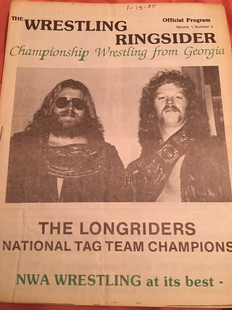 wrestlerweekly's tweet photo. JUNE WRESTLER WEEKLY PRESENTS #wwJuneTag Honoring the GREATEST TAG TEAMS IN HISTORY! Day 21 is #TheLongRiders #ScottHogIrwin #WildBillIrwin https://t.co/2G7pD0JJjk