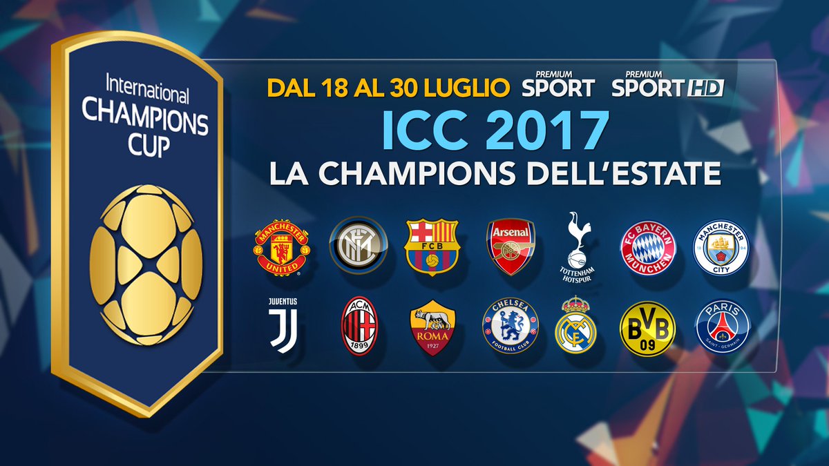 Dal 18 luglio via alla #Champions dell'estate: in esclusiva su #premiumsport la @IntChampionsCup! Commentate i match con #ICCpremium! 📲😉⚽️
