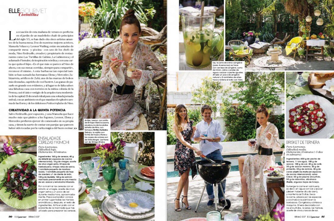 Gracias @elle_spain por este bonito reportaje en Elle Gourmet donde encontraréis cuatro recetas de nuestro <a href="/ninoredruello/">Nino Redruello</a>
