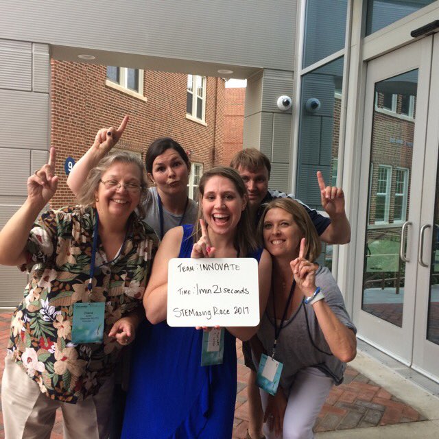 EOlerich's tweet photo. Day 1 of #STEMmersion2017 was great! Meeting new people and making connections! Fun during STEMmazing Race! @CompassHMC1 @graffsgrade1 https://t.co/g7hLBXCOzZ