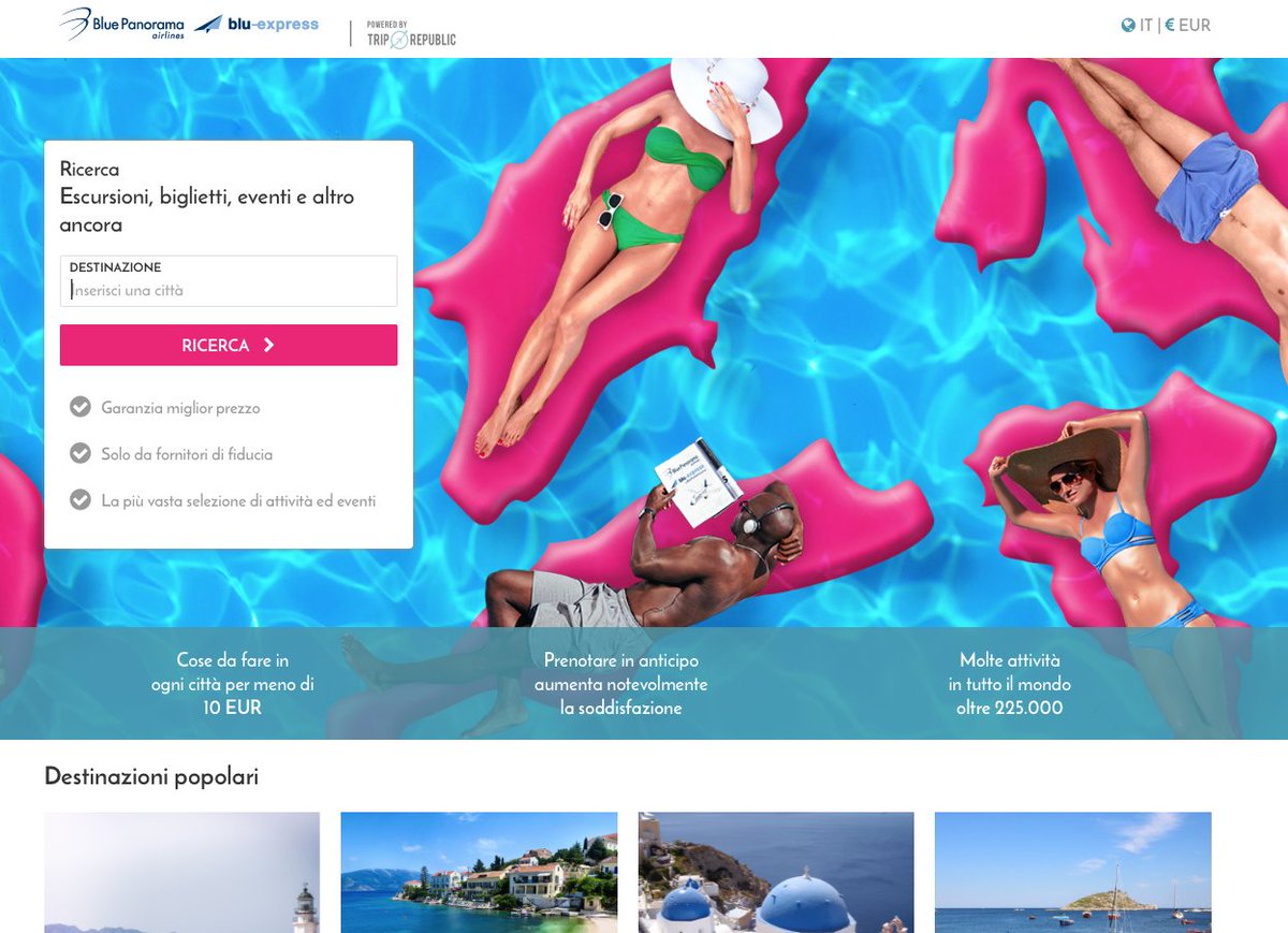 trip_republic's tweet photo. Italian airline Blue Panorama now offers 450,000 activities through the new activities search at https://t.co/9udCfzxww3 . Check it out! https://t.co/fT1MXlMegO