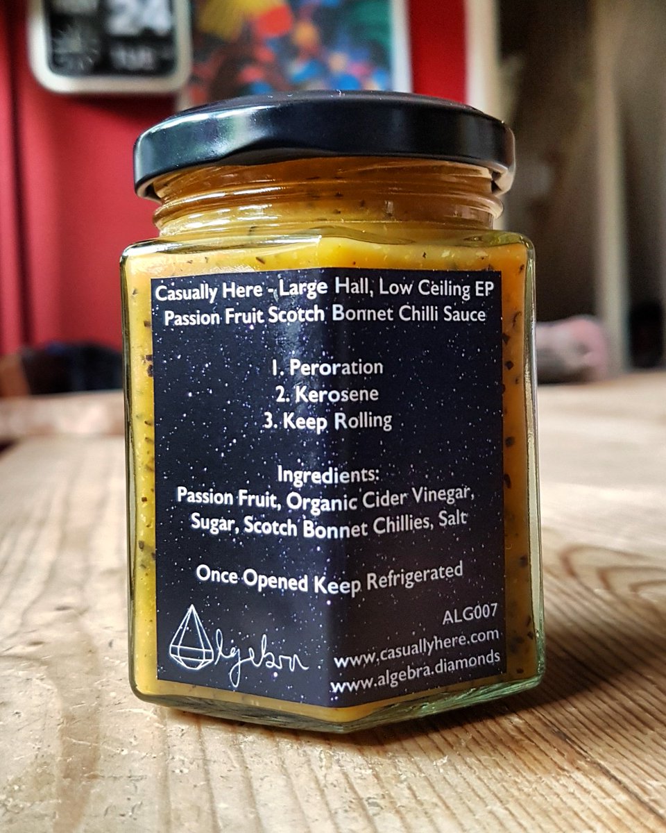 🍑🍉🌶️The physical release is 50 jars of my passion fruit scotch bonnet chilli sauce with download available from casuallyhere.bandcamp.com/album/large-ha… 🌶️🍉🍑