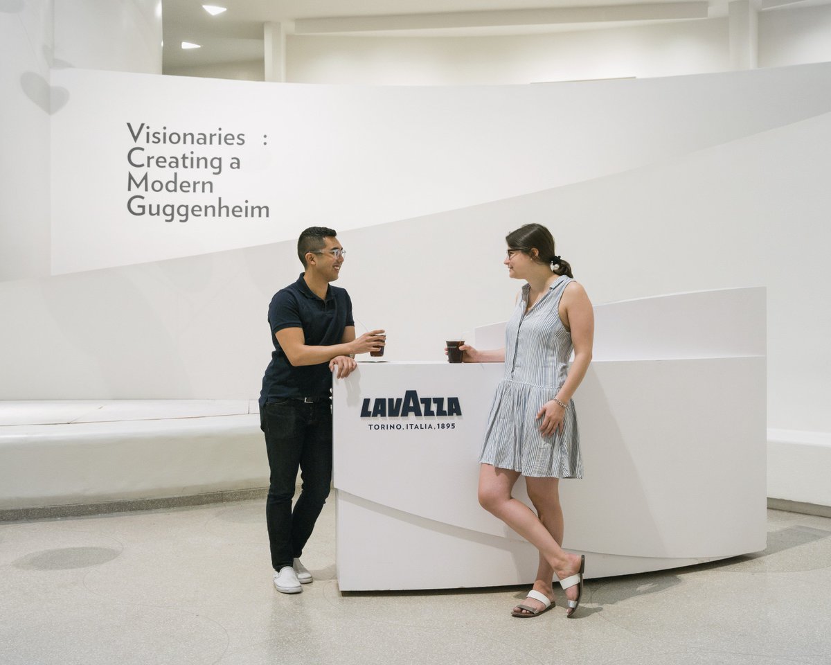 Guggenheim's tweet photo. Celebrate #summer with a FREE #coldbrew coffee courtesy of Lavazza! Today only for ticketed museum visitors. (While supplies last) https://t.co/y0F8w86r1D