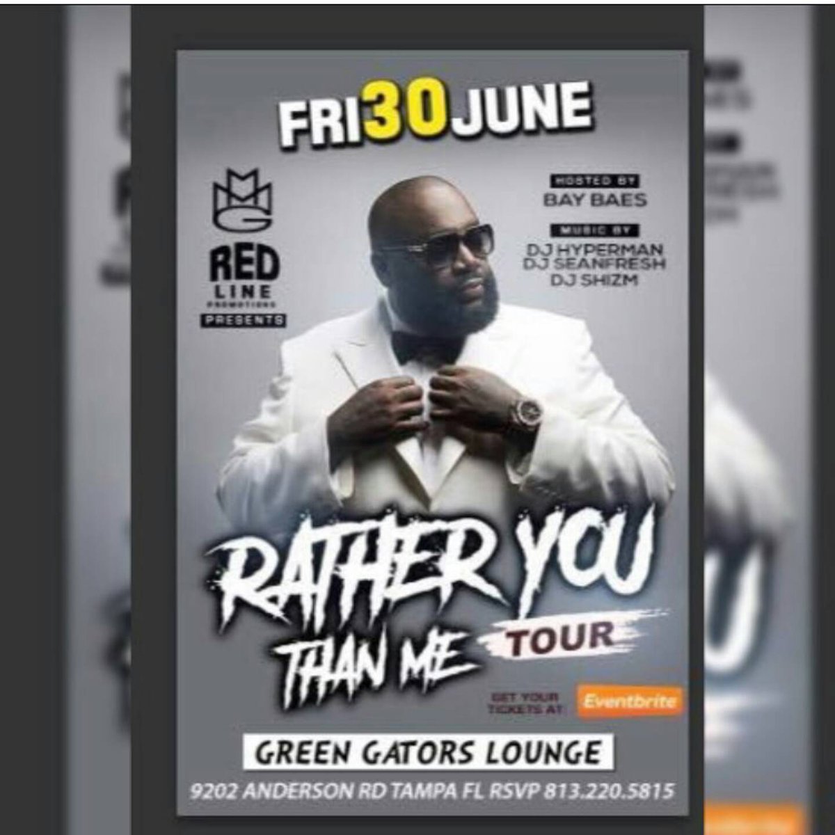 DjDouchie813's tweet photo. #June30th @richforever (Rick Ross) Live 9202 Anderson RD. @greengatorsofficial Get Tickets Now #RatherYouThanMeTour
#MMG #MaybachMusic https://t.co/cdZqN7NkJS