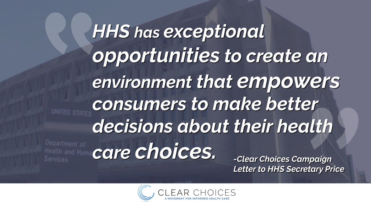 Clear_Choices's tweet photo. .@HHSgov has a key opportunity to empower consumers to make more informed decisions. Read our recommendations: https://t.co/zoa7kMLFbk https://t.co/qHC7wvXHqX